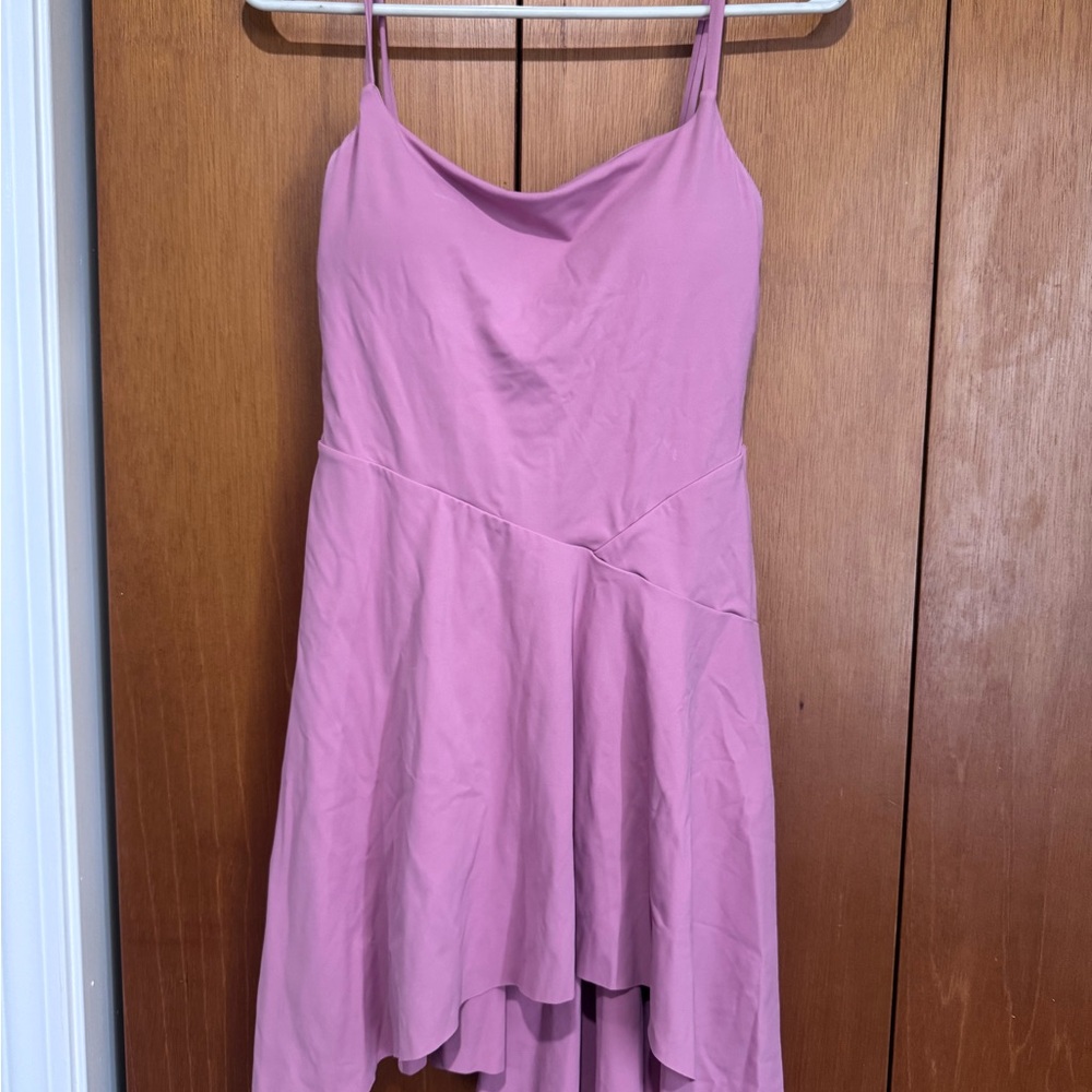 HALARA Pink High-Low Cowl Neck Slip Dress